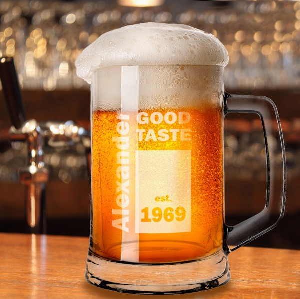Bierkrug / Bierseidel 0,5 l mit Namens Gravur