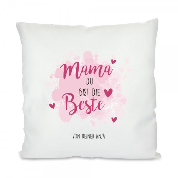 Mama ist die Beste - personalisiertes Kissen