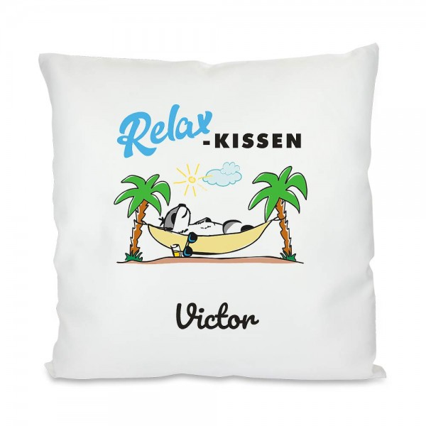Relax-Kissen mit Namen bedruckt