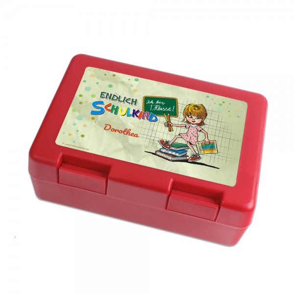 Personalisiertes Geschenk zum Schulanfang Brotdose mit Namen