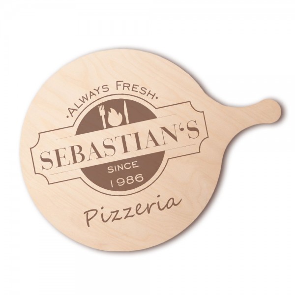 Pizzabrett mit Namen
