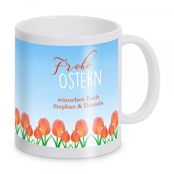 Frohe Ostern Tasse - mit Wunschtext oder Namen
