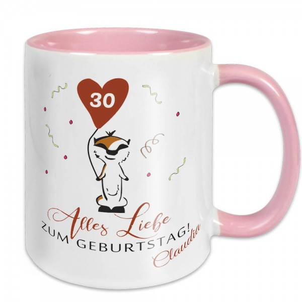 Kaffeetasse als Geschenk zum Geburtstag bedruckt