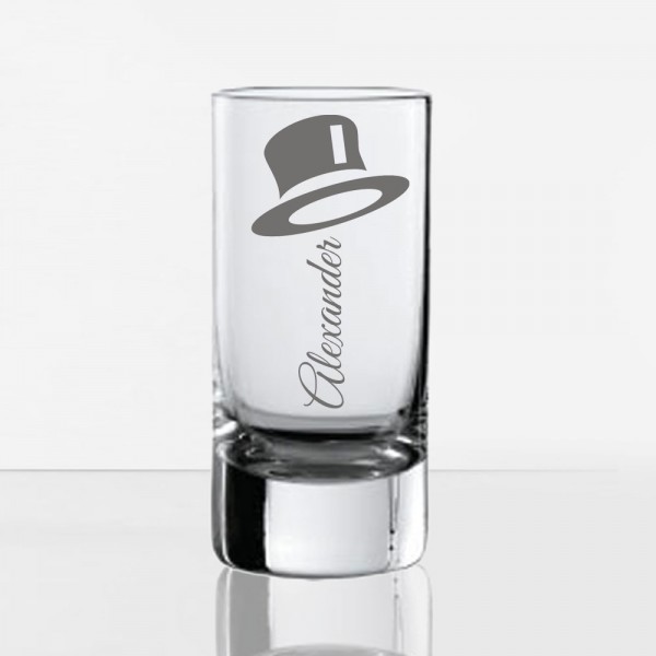 Schnapsglas mit Wunsch Gravur Gentlemen