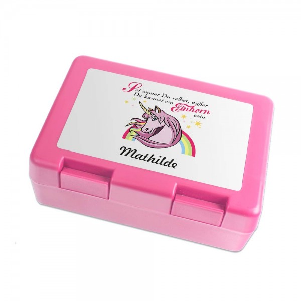 Einhorn Lunchbox mit Name