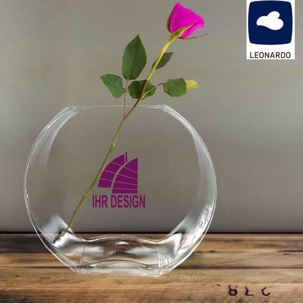 Leonardo Centro Vase mit Logo bedrucken