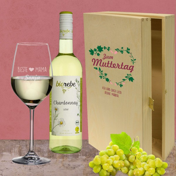 Weißwein Geschenkset für die liebste Mama
