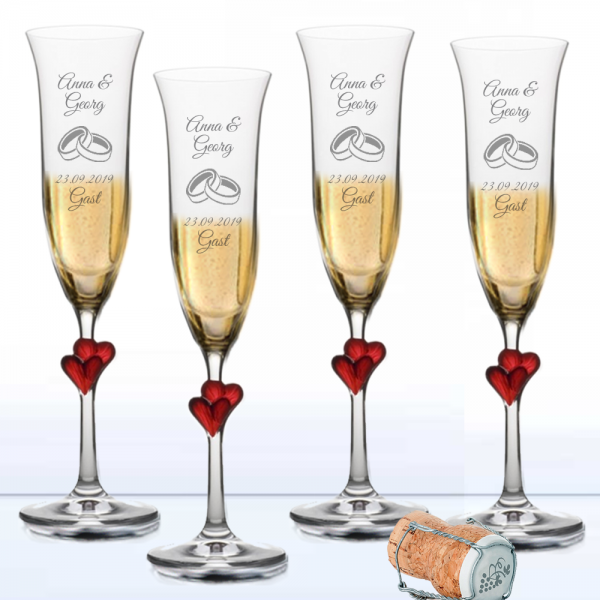 Sektgläser L´Amour zur Hochzeit als Spar Set