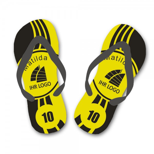 Flip Flops / Badelatschen mit Logo für den Verein im Spar-Set
