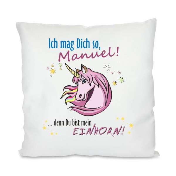 Einhorn-Kissen Ich mag dich so...