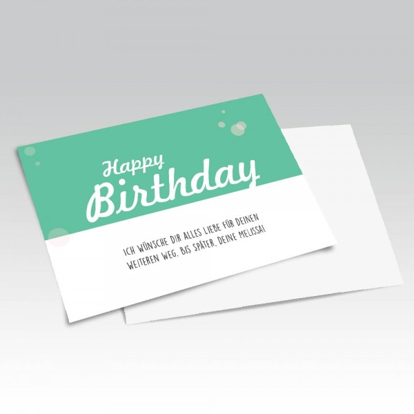 Persönliche Grußkarte DIN A6 zum Geburtstag