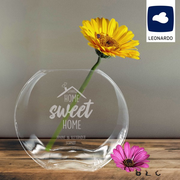 Leonardo Vase mit Gravur - Home Sweet Home