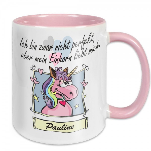 Lustiger Einhorn Kaffeebecher mit Spruch