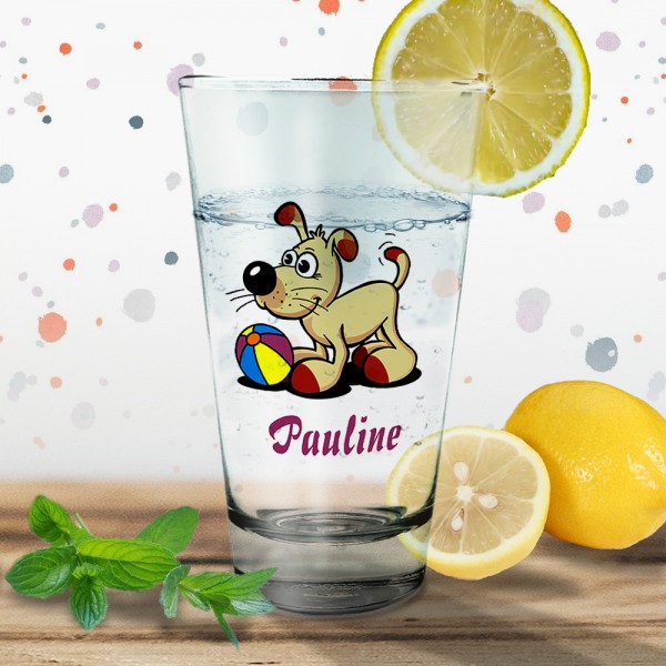 Leonardo Trinkglas / Saftglas für Kinder mit Namen bedruckt