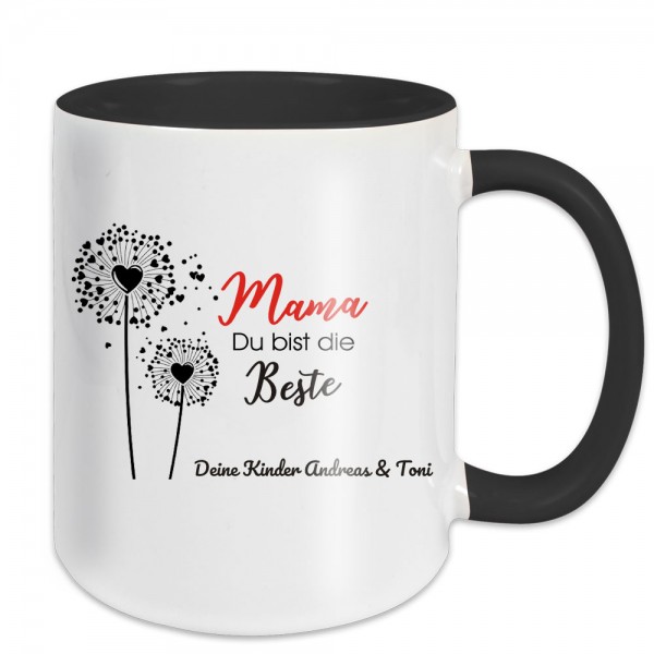 Mama Du bist die Beste Tasse mit Namen