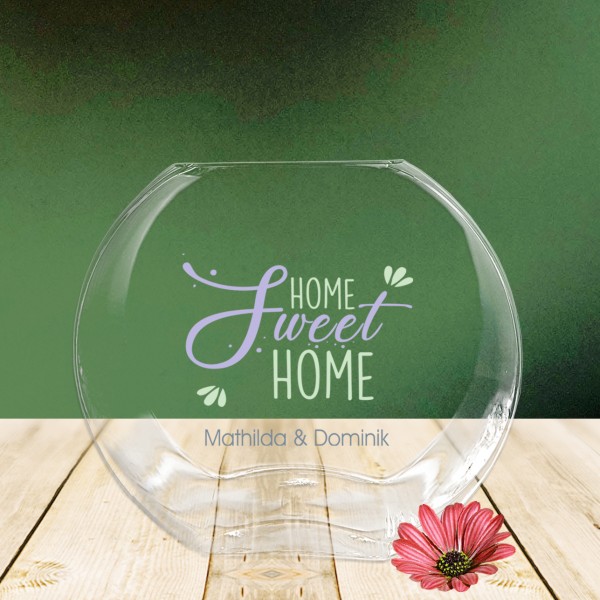 Vase von Leonardo mit Home Sweet Home bedruckt