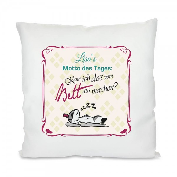 Kissen im Retro-Look mit individuellem Namensaufdruck