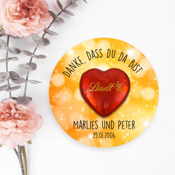 Gastgeschenk mit Lindt Schoko-Herz
