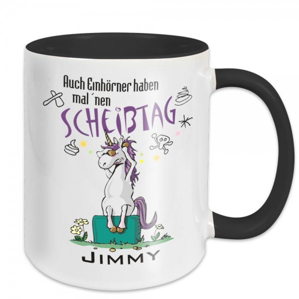 Einhorn Kaffeetasse mit Spruch