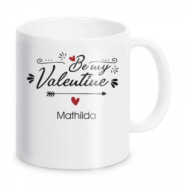 Tasse zum Valentinstag - mit Namen -