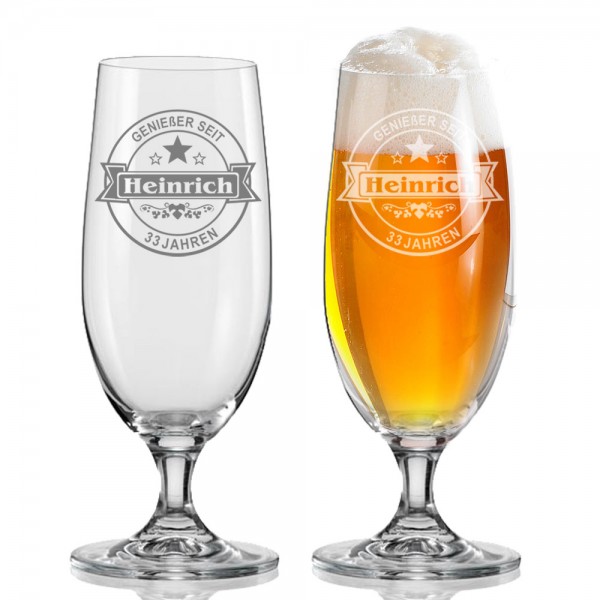 individuelles Bierglas 380 ml HEINRICH I.