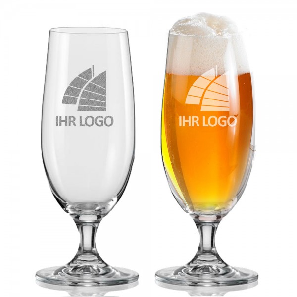Bierglas / Pilsglas mit Logo gravieren