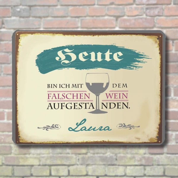 Lustiges Blechschild individuell bedruckt