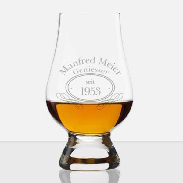 Graviertes Glencairn Whiskyglas mit Namen