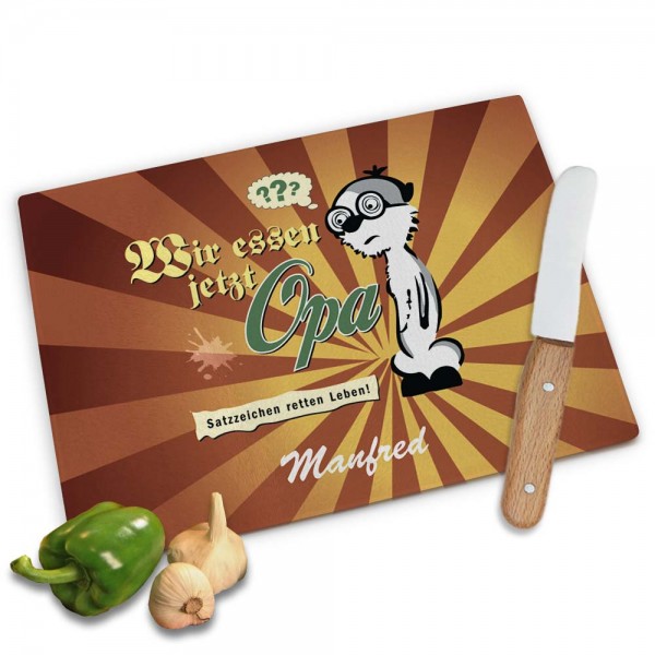 Frühstücksbrett mit Namen bedruckt