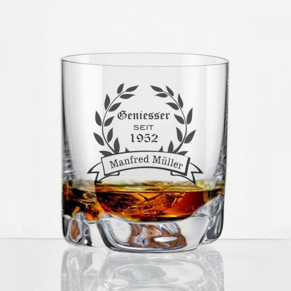 Whiskybecher mit Gravur Geniesser