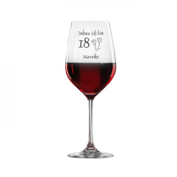 Rotweinkelch graviert zum Geburtstag