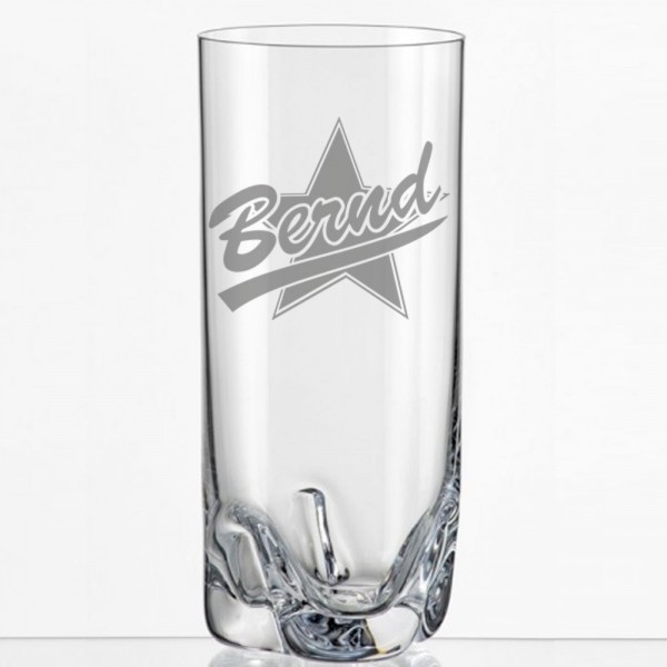 Trink Glas mit Namen graviert