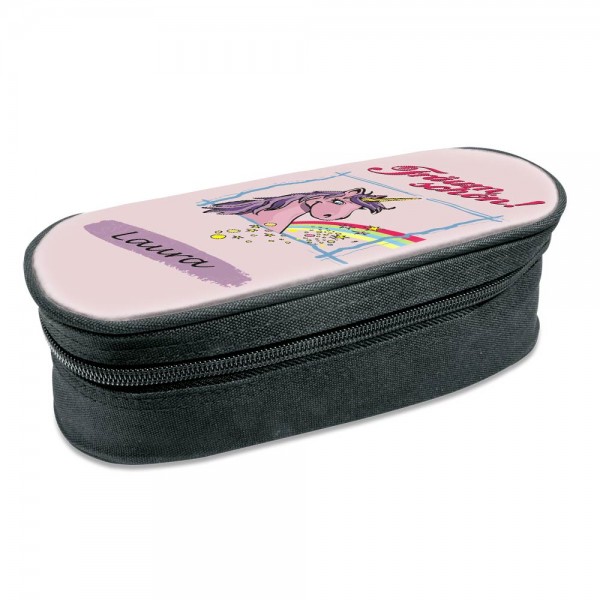 Schlamperbox Einhorn mit Spruch und Namen