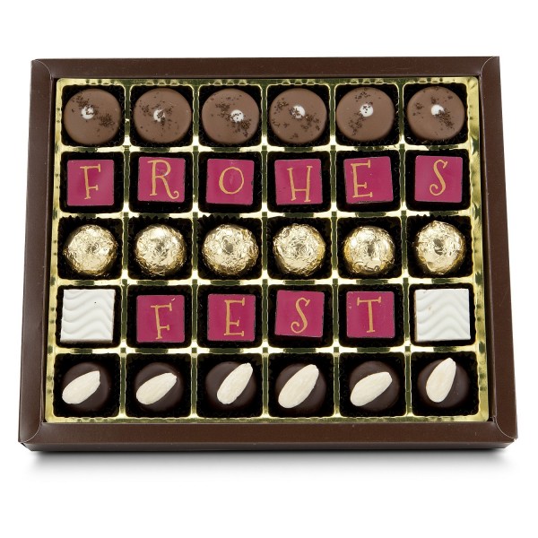 Frohes Fest Geschenkset Trüffel und Pralinen