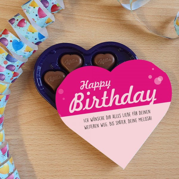 Personalisierte Milka Schokolade zum Geburtstag