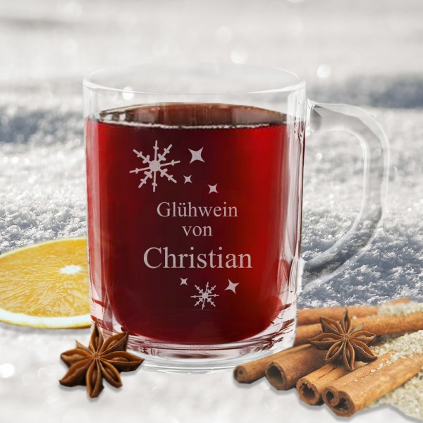 Glühweinbecher /Glühweintasse graviert im SparSet