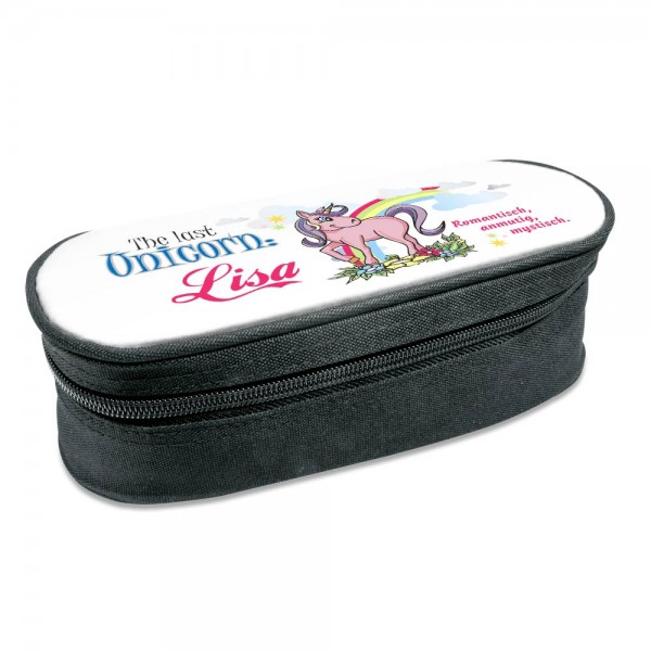 Unicorn-Stiftebox mit Spruch und Namen