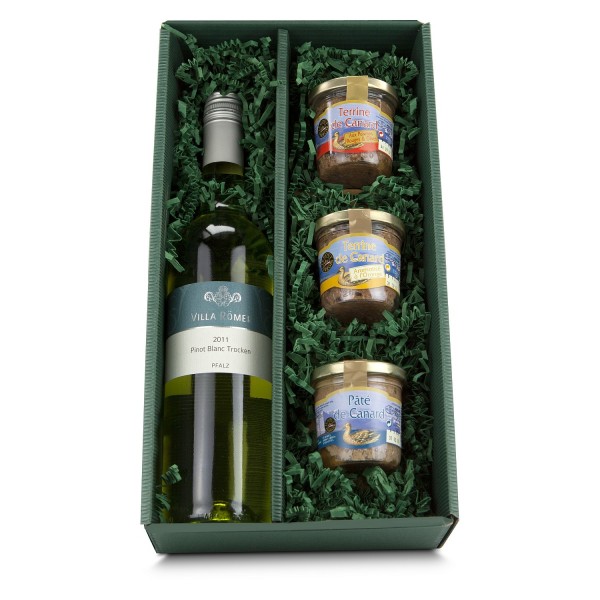 Pasteten und Wein Variationen im Geschenkset