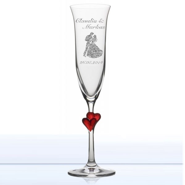 Stölzle L Amour Sektglas gravieren Liebe