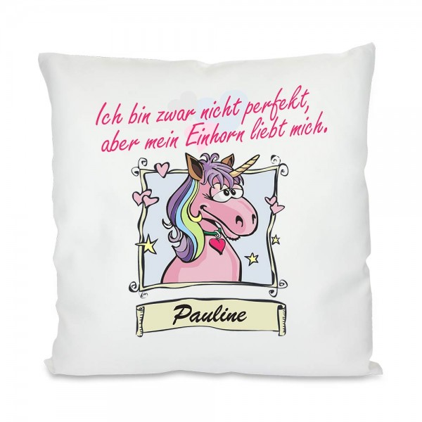 Individuelles Einhorn-Kissen mit Spruch und Namen