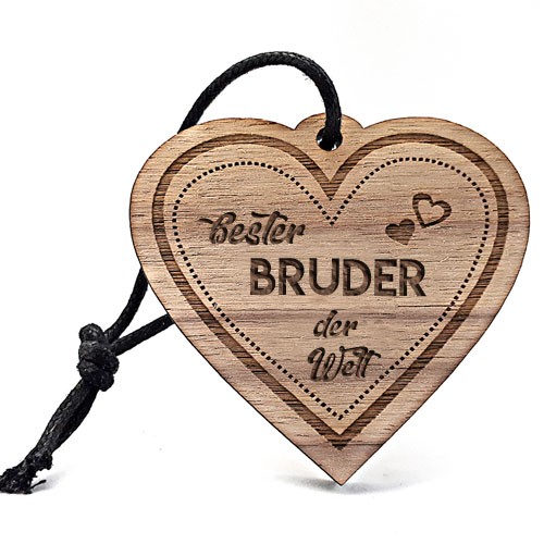 individuell gravierter Schlüsselanhänger "Bester Bruder"