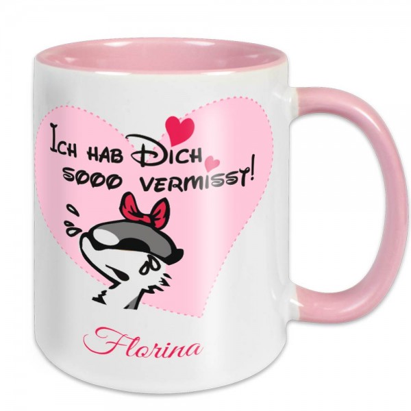 Tasse mit Spruch und Namen