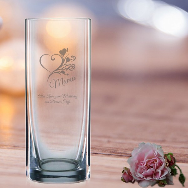 gravierte Vase als personalisierbares Geschenk