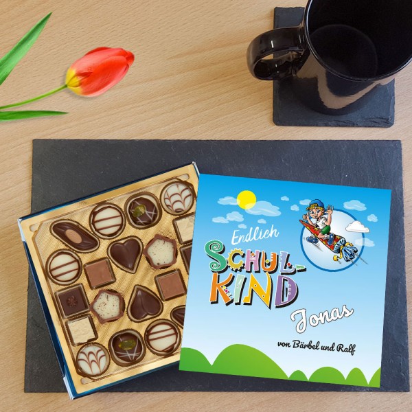 Personalisierte Lindt Schokolade für Kinder zum Schulanfang