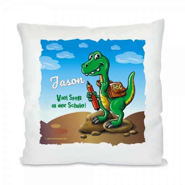 Geschenk zur Einschulung für Jungen Kissen mit Namen
