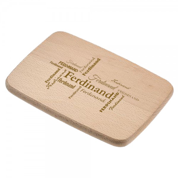 Frühstücksbrett aus Holz mit persönlicher Gravur