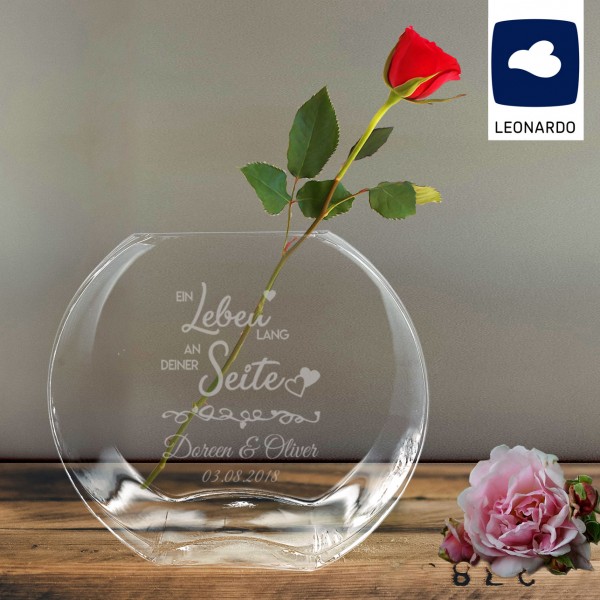 Ein Leben lang - Leonardo Vase mit Gravur