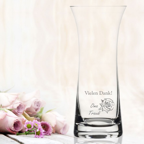 Blumenvase mit eigener Gravur