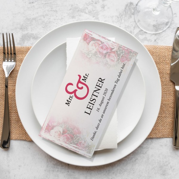 Schokolade bedrucken zur Hochzeit als als Gastgeschenk