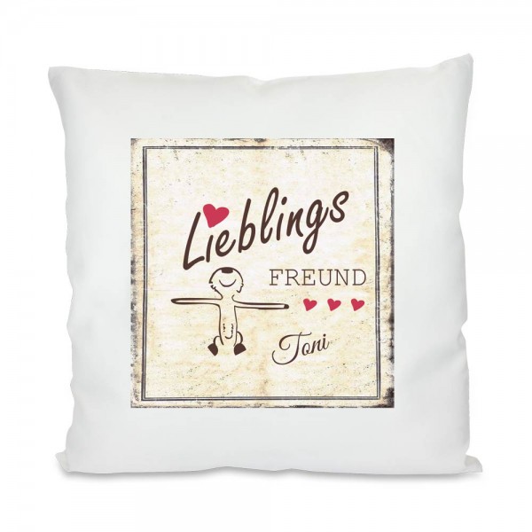 Kissen als Geschenk "Lieblings-Mensch" mit Namen